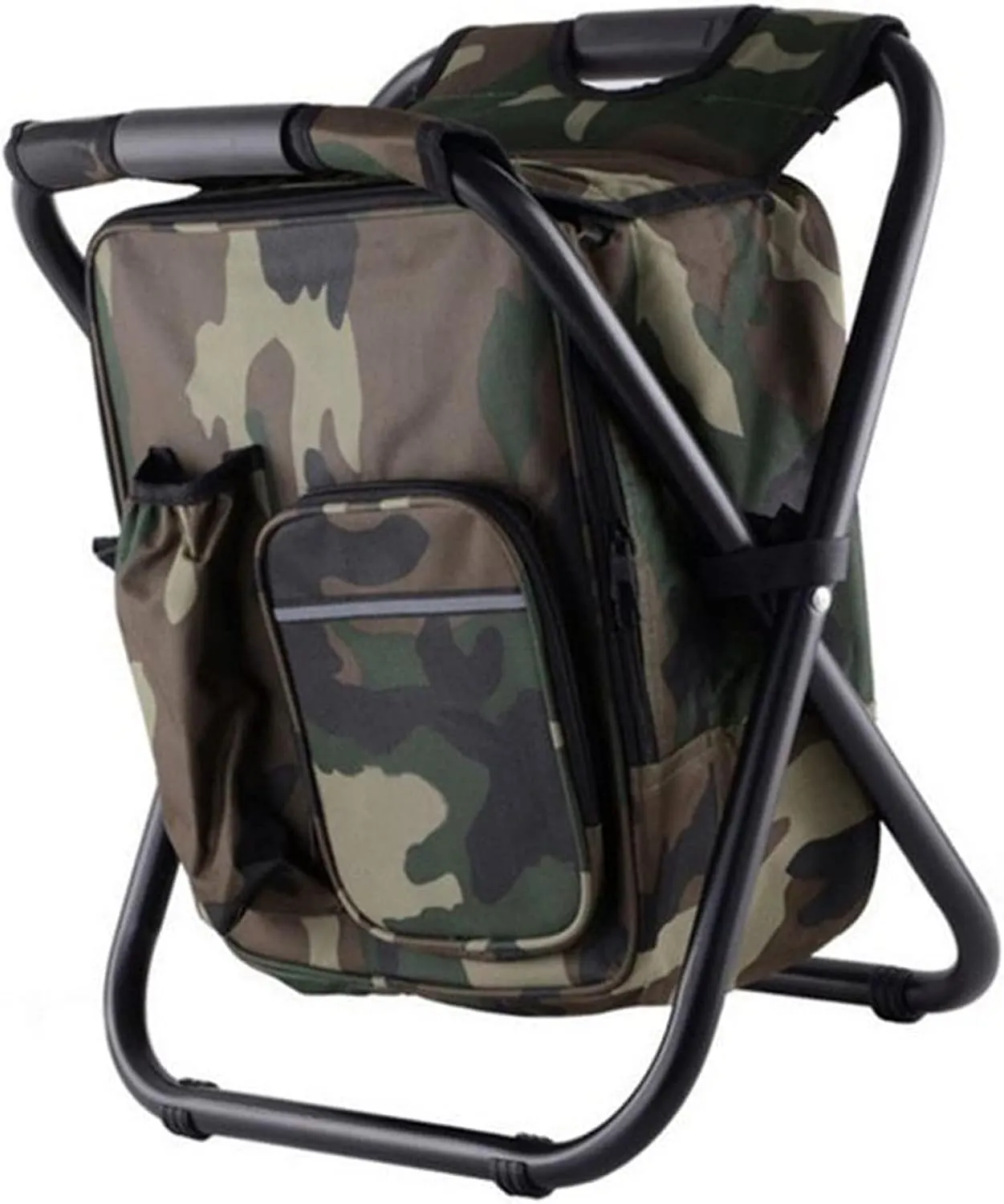 Backpack Cooler Chair Folding Camping Stool for Travel Beach Hiking Picnic, Large Capacity, Lightweight, and Wearproof