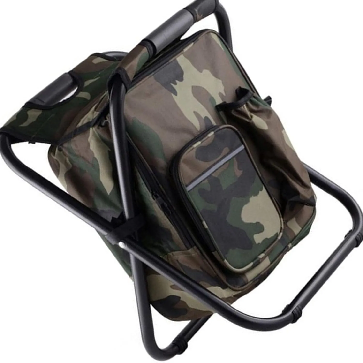 Backpack Cooler Chair Folding Camping Stool for Travel Beach Hiking Picnic, Large Capacity, Lightweight, and Wearproof