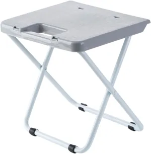 balacoo Foldable Outdoor Chair Stool Anti-Skid Lightweight Iron Garden Stool for Camping Decorative