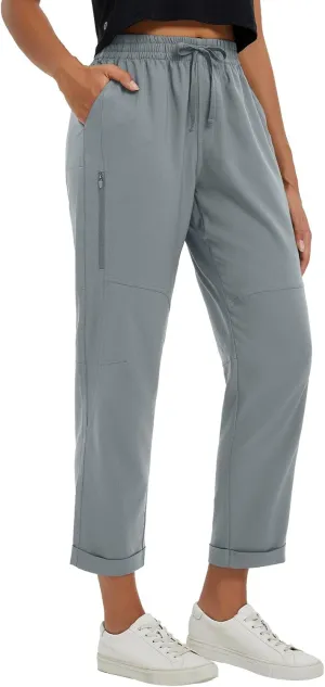 baleaf Women's Hiking Pants Ripstop Water Resistant Lightweight Golf Pants Quick Dry Zip Pockets Work Travel Clothes