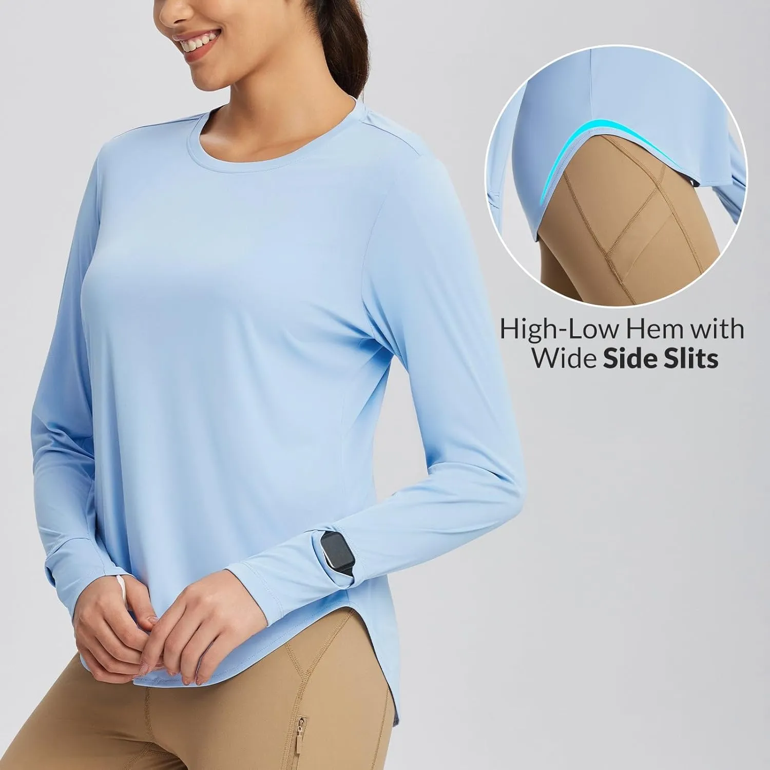 baleaf Women's UPF 50  Sun Shirts UV Protection Long Sleeve Rash Guard Lightweight Quick Dry SPF Outdoor Hiking Clothing