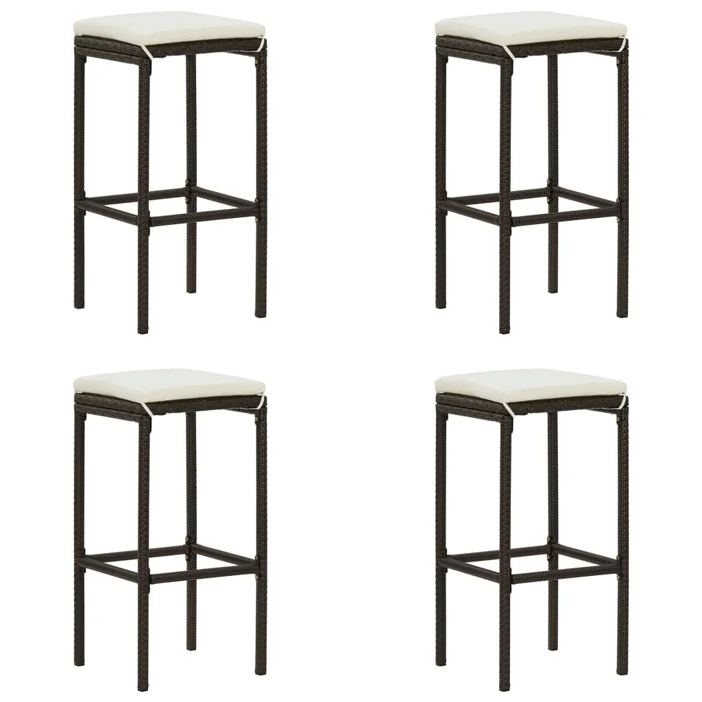 Bar Stool Bar Seat Counter Height Island Stool for Pub Poly Rattan