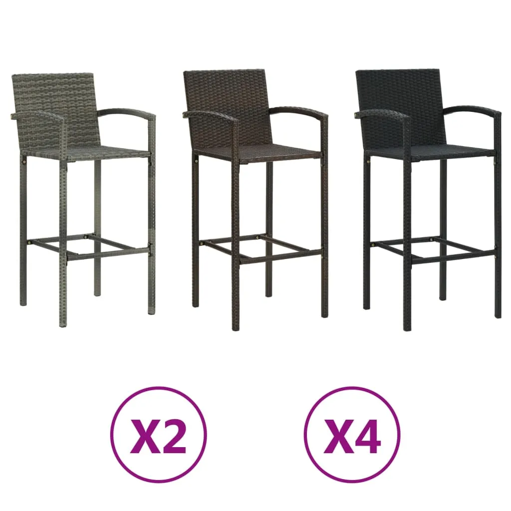 Bar Stool Counter Height Bar Stool Patio Rattan Furniture Poly Rattan