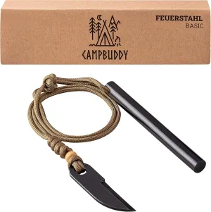 „Basic Fire Starter Kit - Large Magnesium Flint and Steel for Your Bushcraft, Survival, Camping and Fire Starter Backpacking Gear