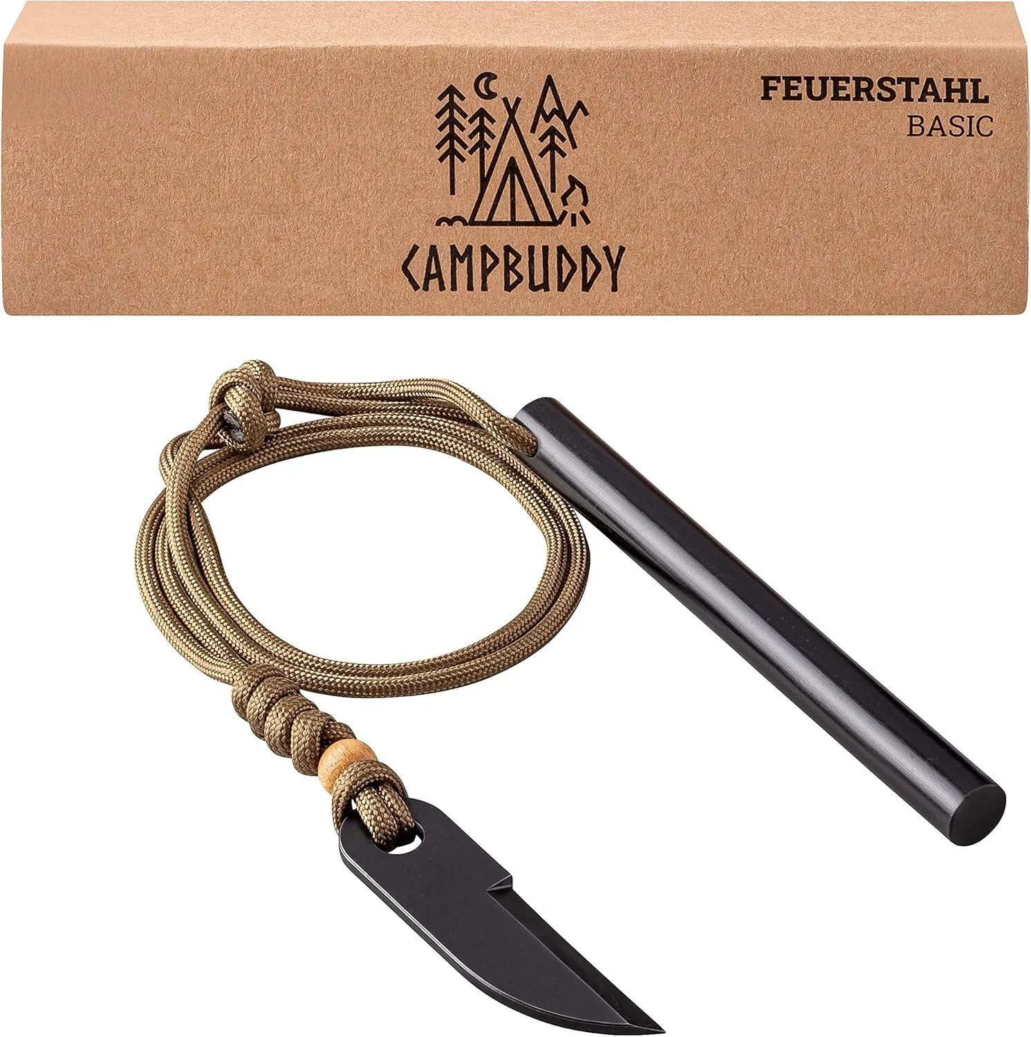 „Basic Fire Starter Kit - Large Magnesium Flint and Steel for Your Bushcraft, Survival, Camping and Fire Starter Backpacking Gear