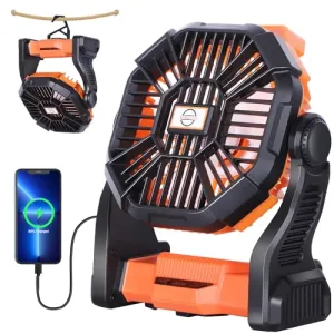 Battery Powered Fan,Portable Fan Rechargeable,270°Pivot Battery Operated Fan Camping Fan
