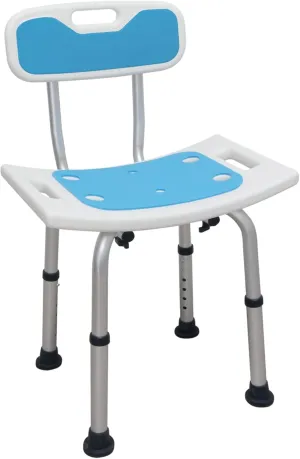 Bcareself Shower Seat for Inside Shower Narrow Bathtub Bath Stool with Back with Arms Shower Stool Shower Chairs for Seniors Elderly Disabled Handicap Height Adjustable Tool-Free Assembly, White