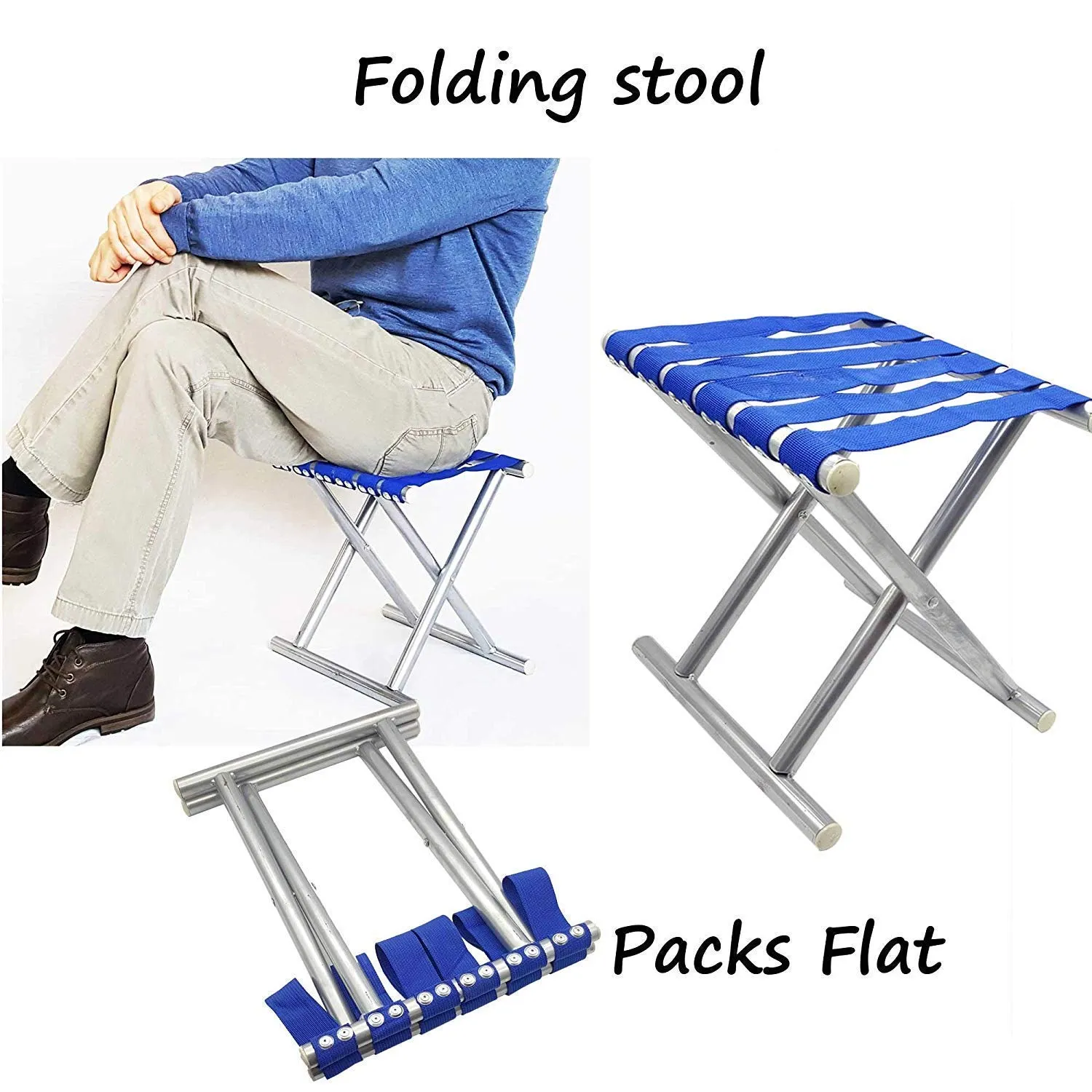 Beach Chair Hiking ) Stool, Outdoor Tailored (1 Picnic Rest Travel Beach Folding Garden Pc Anti-slip Stool Picnic Train Folding Backpacking Seat Best Fishing Hiking Camping Fishing Tool Portable