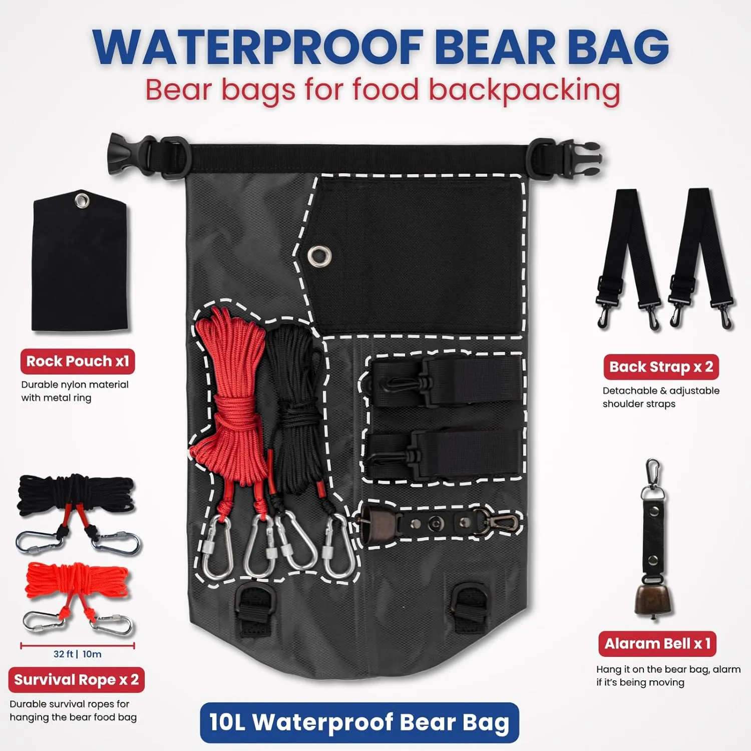 Bear Bags for Food Backpacking Bear Bag Hanging System Bear Canister for Backpacking Food Bag Camping Food Bag Hiking, Camping