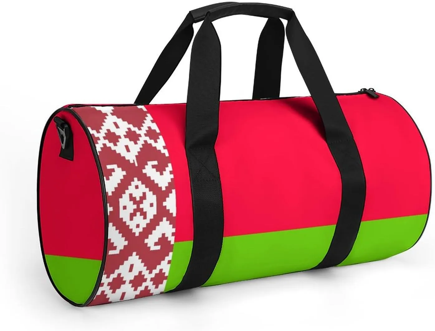 Belarus Flag Sports Duffel Bag for Boys Girls with Dry Wet Separation Overnight Gym Bag