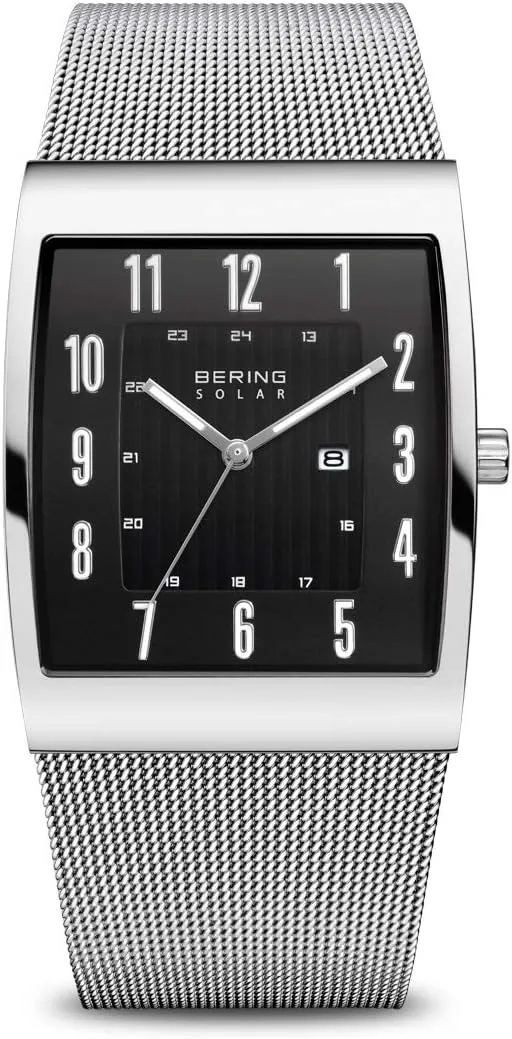 BERING Men's Watch Solar Movement - Solar Collection with Stainless Steel and Sapphire Crystal 16433-XXX Wristwatches