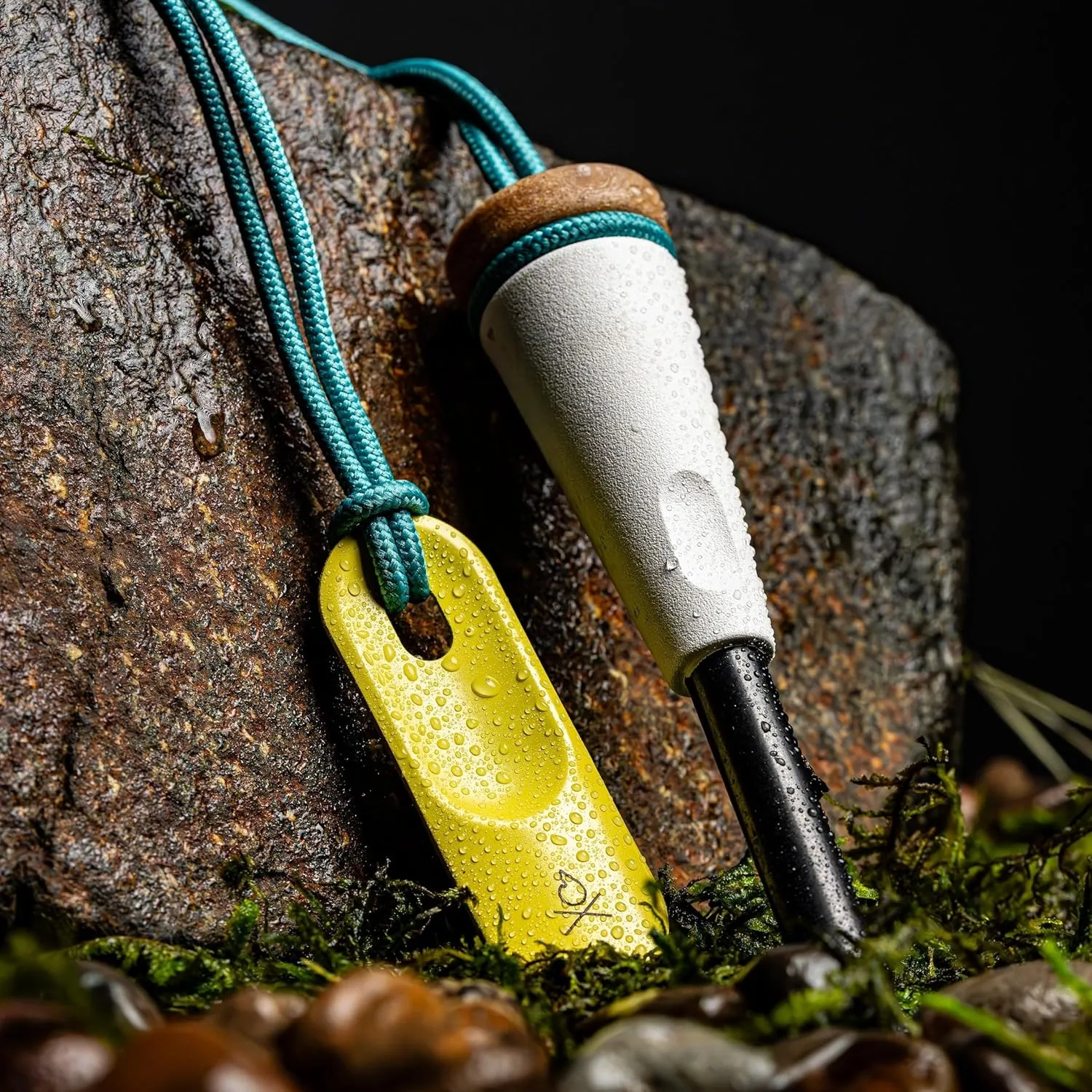 überleben Zünden PRO Ferro Rod Fire Starter for Survival – Up to 15,000 Strikes, 3/8" Thick Fire Steel with Striker – Waterproof Camping Flint and Steel with Wood Handle and Lanyard