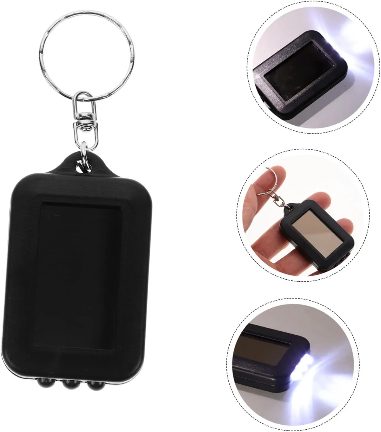 BESPORTBLE 10pcs Portable Solar Charging Mini Keychain Flashlight Efficient Led Light for Camping Hiking Fishing and Emergencies Chic and Convenient Design Compact and Lightweight