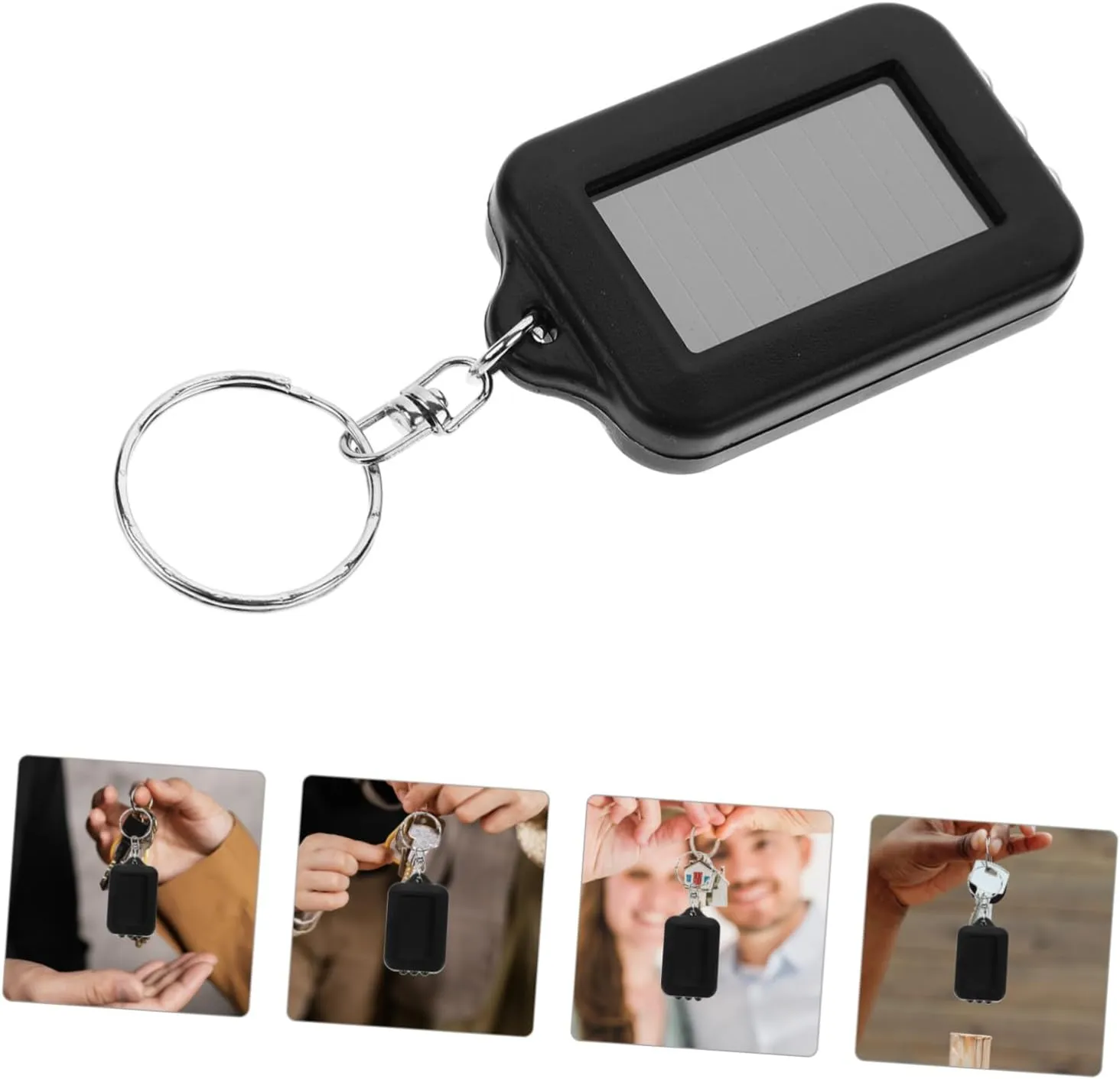 BESPORTBLE 10pcs Portable Solar Charging Mini Keychain Flashlight Efficient Led Light for Camping Hiking Fishing and Emergencies Chic and Convenient Design Compact and Lightweight