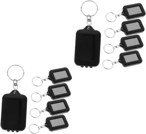 BESPORTBLE 10pcs Portable Solar Charging Mini Keychain Flashlight Efficient Led Light for Camping Hiking Fishing and Emergencies Chic and Convenient Design Compact and Lightweight