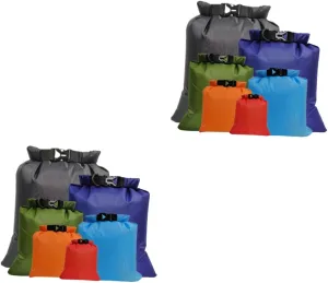 BESPORTBLE 2sets Waterproof Floating Bag Roll up Dry Bag for Paddle Boarding Kayaking Snorkeling Adventure Gear 6pcs*2