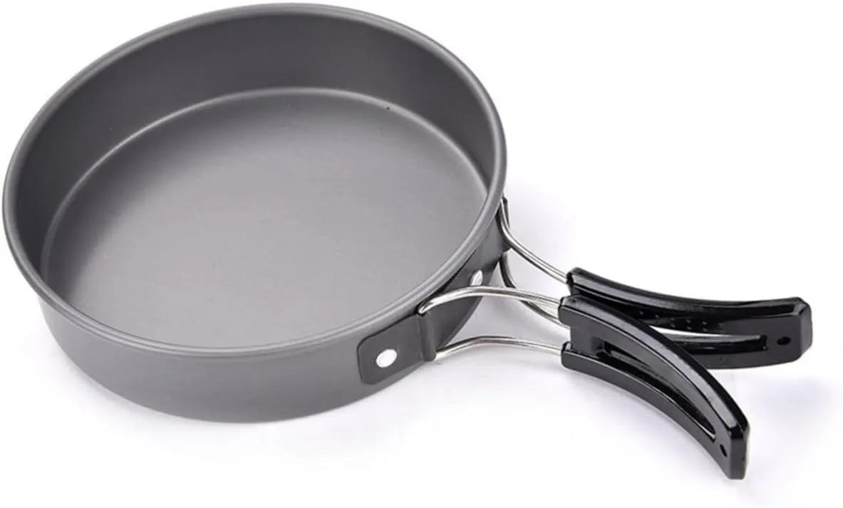 BESPORTBLE Camp Cooking Set Hiking Bowl Spoon Compact Aluminum Cookware Kit Camping Utensils for 1-2 People