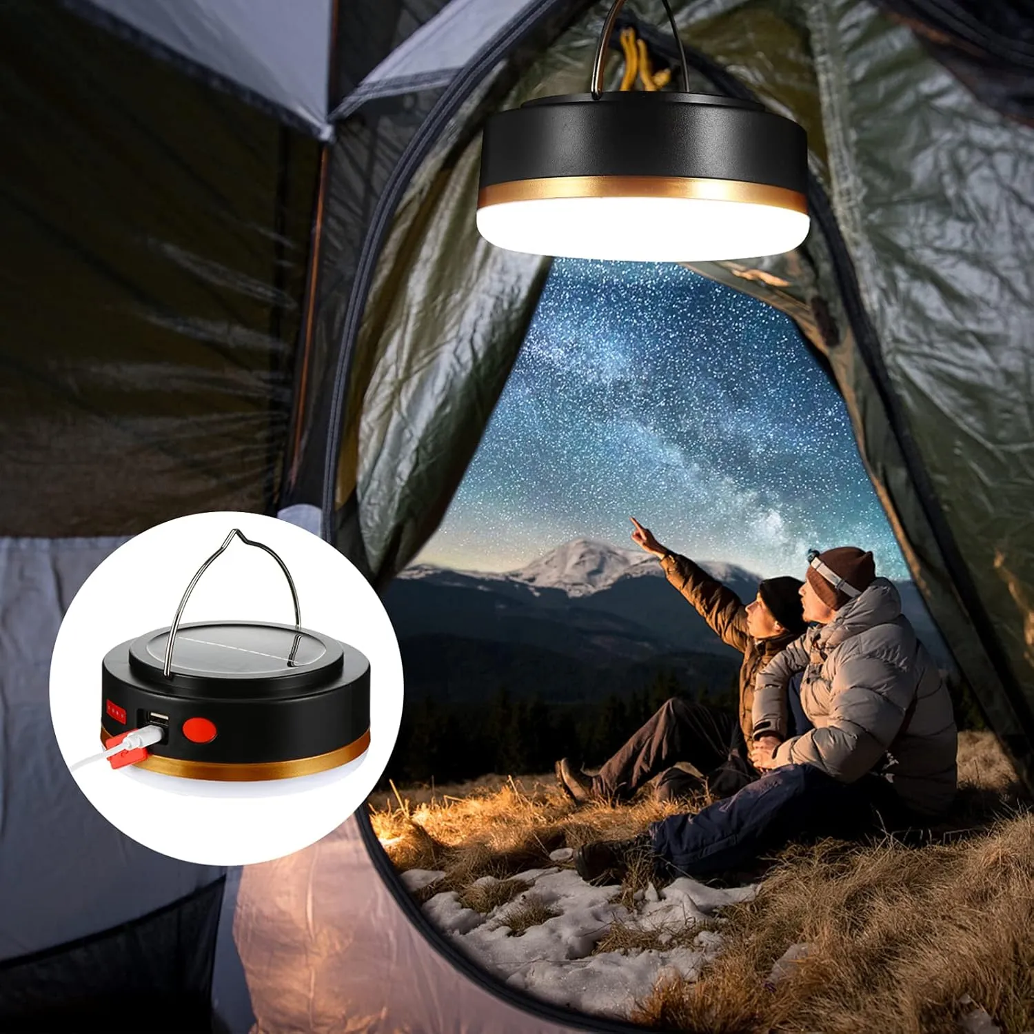 BESPORTBLE Camping Light Solar Led Emergency Lantern Rechargeable Outdoor Led Lanterns for Home Camping