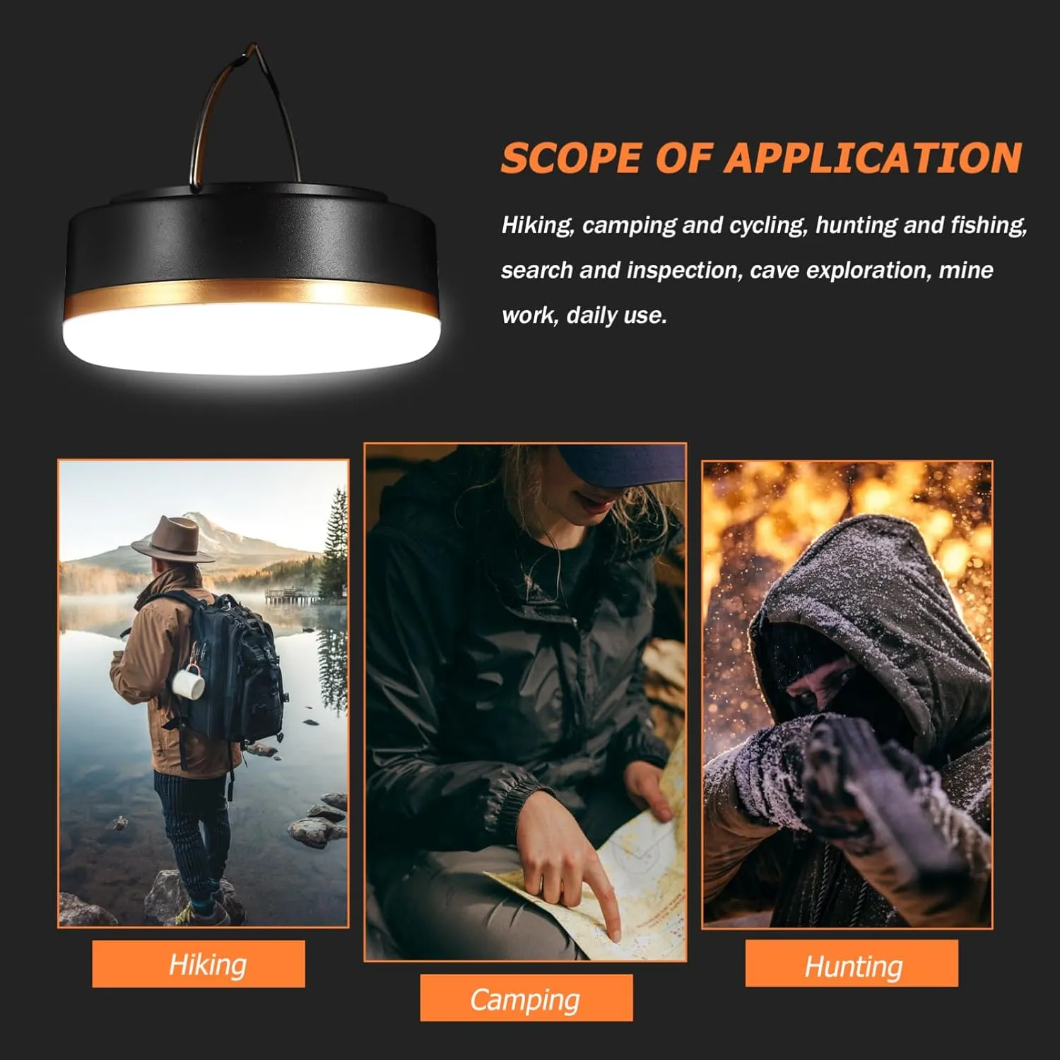BESPORTBLE Camping Light Solar Led Emergency Lantern Rechargeable Outdoor Led Lanterns for Home Camping
