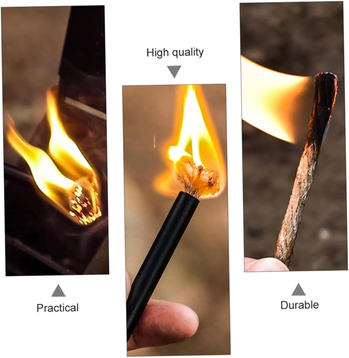 BESPORTBLE Firelighters Fun Camping Stuff Starters for Grill Camping Utensils Emergency Kit Lectric Wick Flint Fire