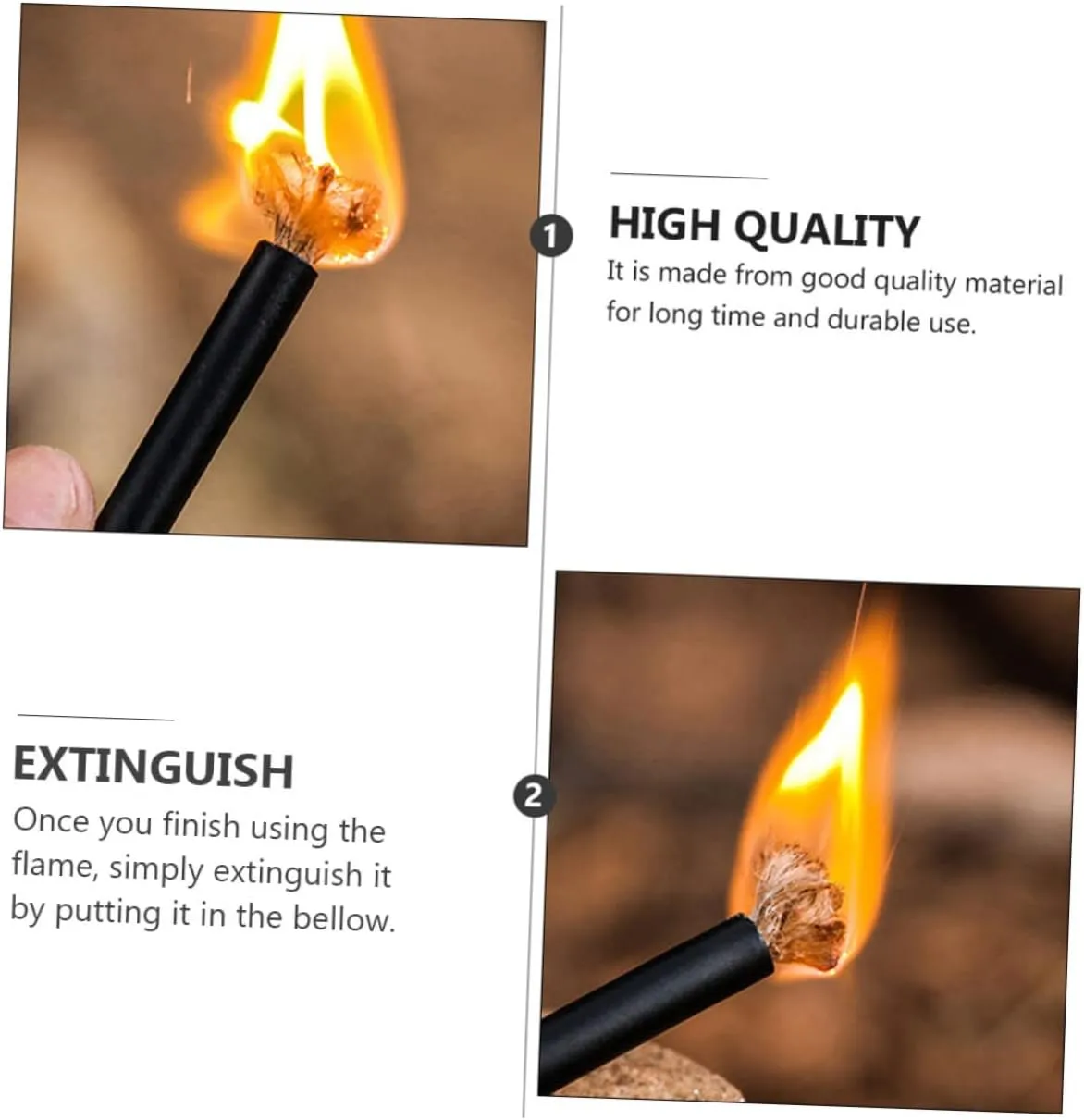 BESPORTBLE Firelighters Fun Camping Stuff Starters for Grill Camping Utensils Emergency Kit Lectric Wick Flint Fire