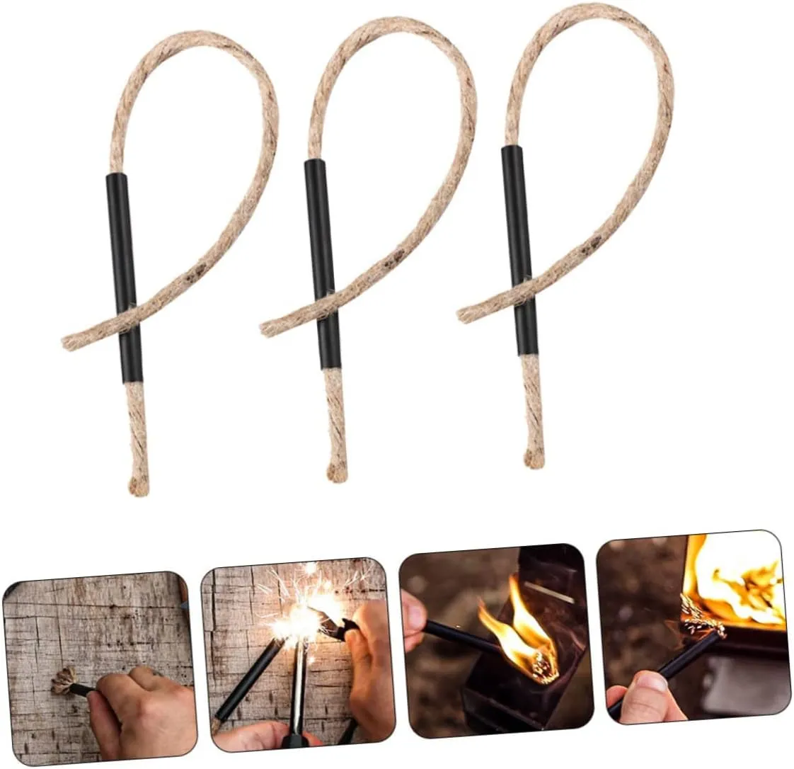 BESPORTBLE Firelighters Fun Camping Stuff Starters for Grill Camping Utensils Emergency Kit Lectric Wick Flint Fire
