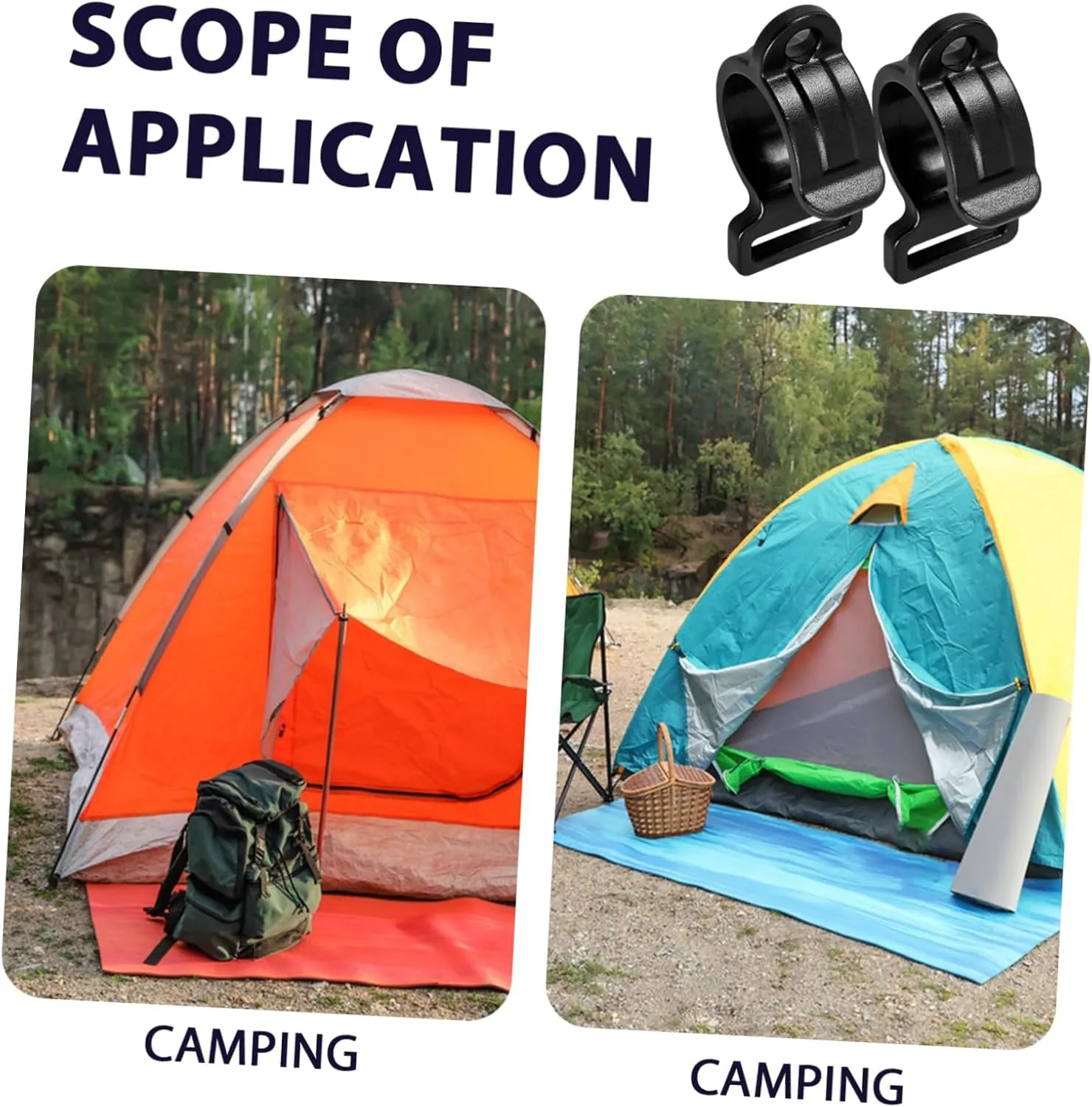 BESPORTBLE Outdoor Tent Hook Storage Rack Hooks Camping Tent Accessories Tent Pole Hooks Tent Supplies Connection