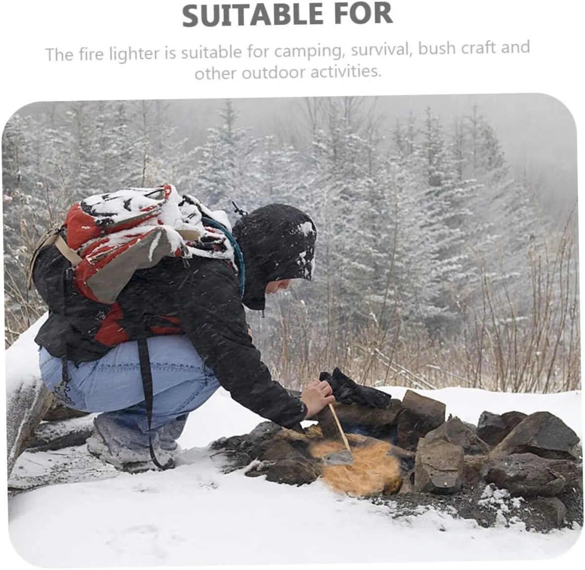 BESTonZON 4sets Outdoor Flame Starter Convenient Jute Tools for Campfires Lightweight Easy to Use for Beginners Professionals 3pcs*4