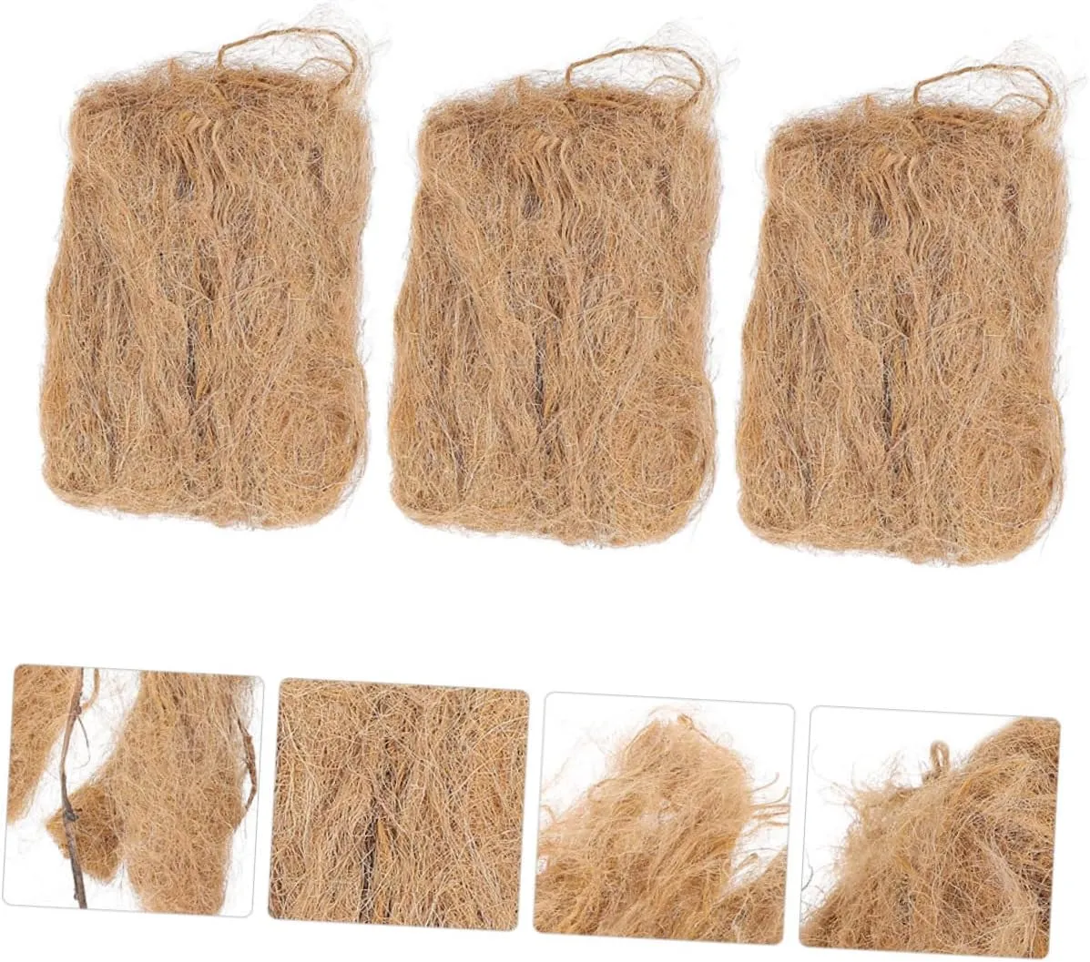 BESTonZON 5sets Jute Fire Starters for Camping Outdoor Survival and Emergency Use Lightweight Convenient Fire Tool for Campfires Bbqs and More 3pcs*5