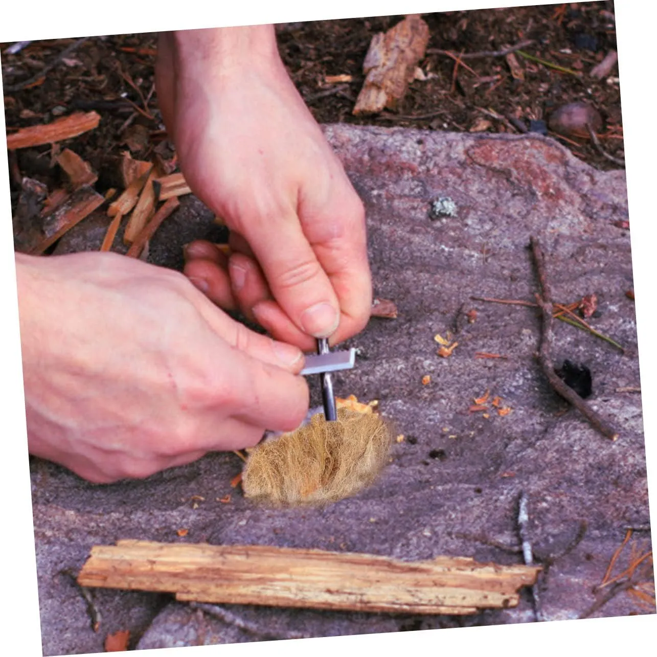 BESTonZON 5sets Jute Fire Starters for Camping Outdoor Survival and Emergency Use Lightweight Convenient Fire Tool for Campfires Bbqs and More 3pcs*5