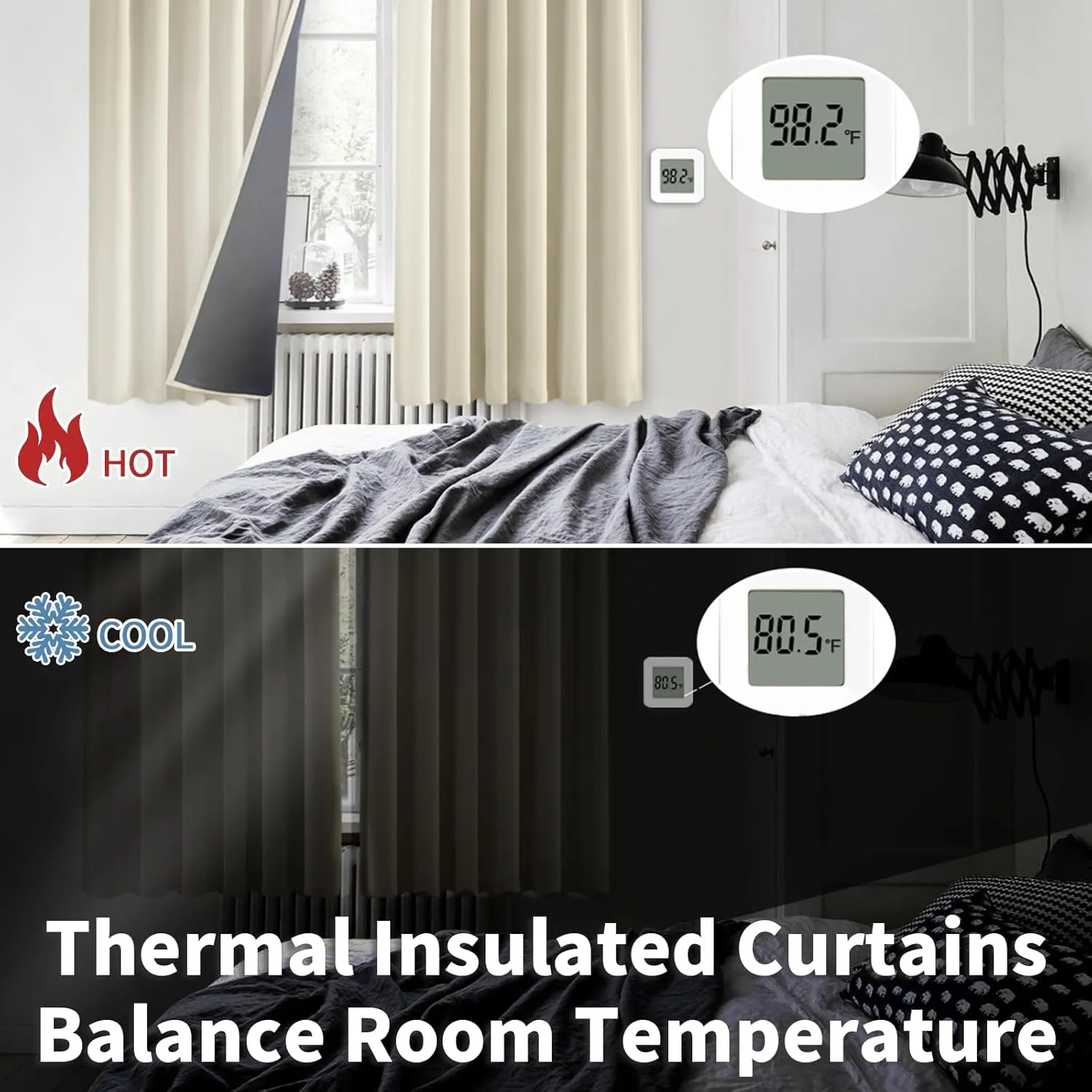 BGment Beige Full Blackout Curtains with Thermal Insulation Liner Curtains 84 Inches Long, Rod Pocket and Back Tab Double Layer Room Darkening Window Curtain for Bedroom(52 x 84 Inch, 2 Panels)