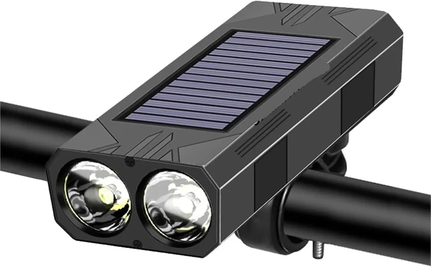 Bike Light Set 800 LM Solar Bike Light Set Bicycle Lights Horn Cycling Headlight USB Charging Flashlight Bike Accessories Bicycle Light(Headlight-A)