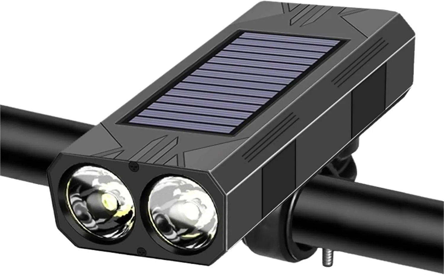 Bike Light Set 800 LM Solar Bike Light Set Bicycle Lights Horn Cycling Headlight USB Charging Flashlight Bike Accessories Bicycle Light(Headlight)
