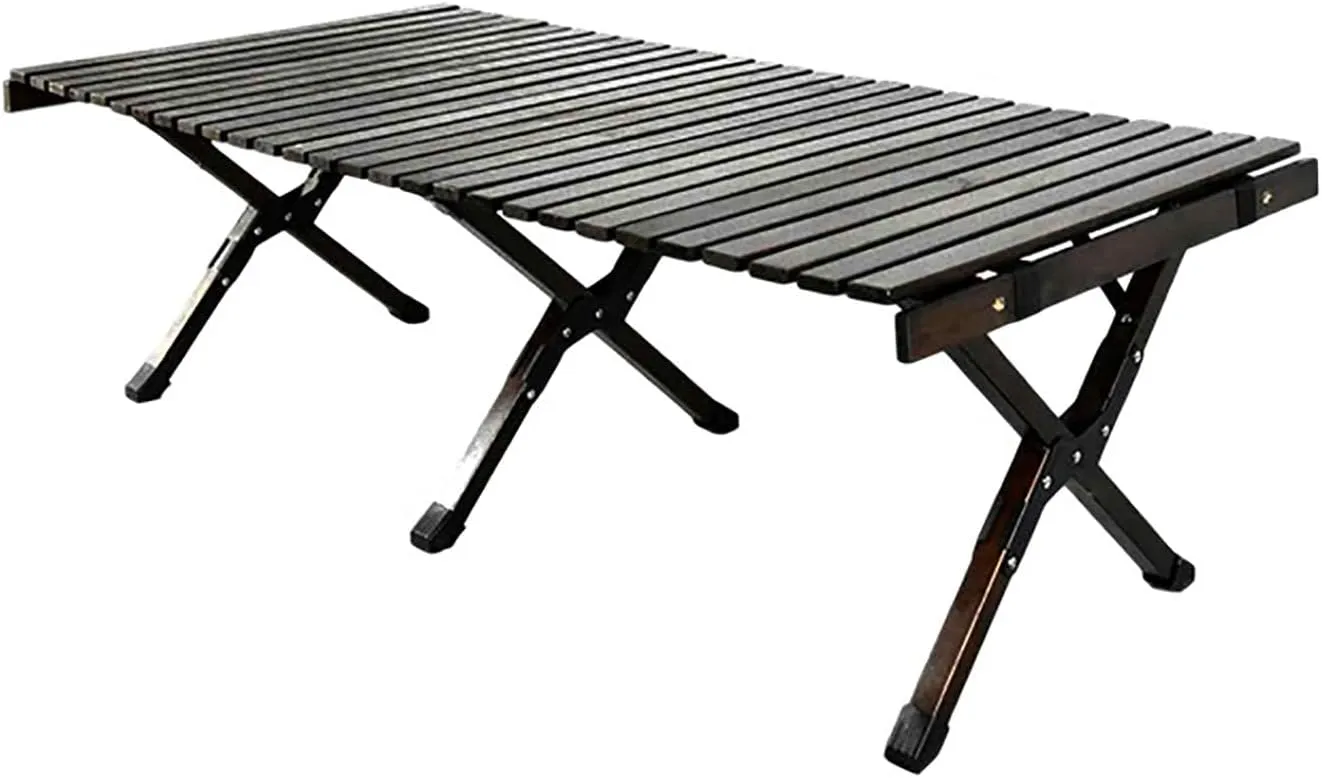 BK&MF Outdoor Folding Camping Table,Aluminum Travel Table Portable Ultralight Picnic Camping Table with Carry Bag for BBQ, Party, Camping,A,120x60x41cm(47x24x16inch)
