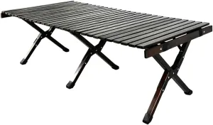BK&MF Outdoor Folding Camping Table,Aluminum Travel Table Portable Ultralight Picnic Camping Table with Carry Bag for BBQ, Party, Camping,A,120x60x41cm(47x24x16inch)