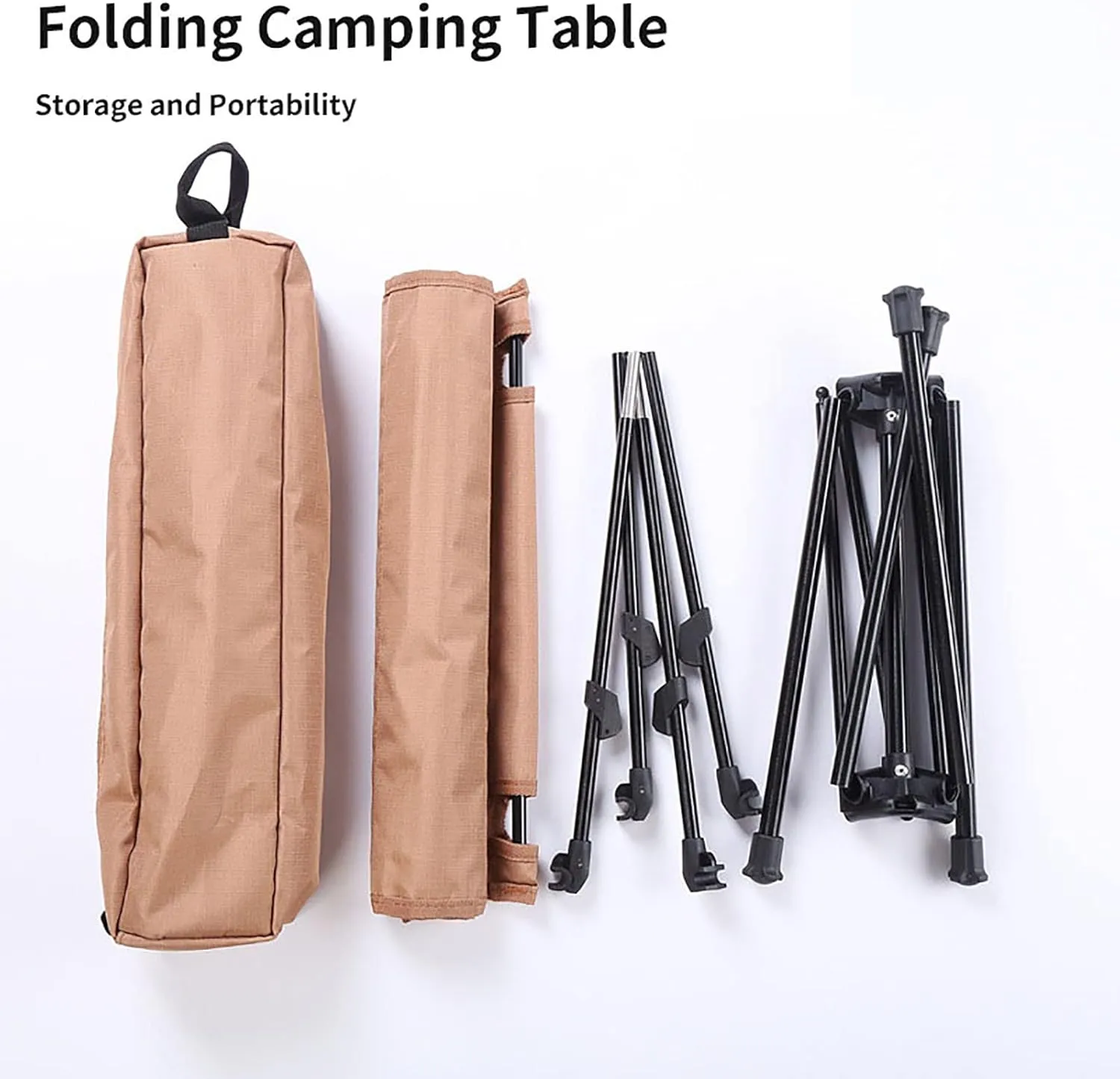 BK&MF Outdoor Folding Table,Portable Ultralight Aluminum Camping Table Compact with Carry Bag Side Table for Outdoor Cooking, Boat, Trave,C,60x39x39cm(24x15x15inch)