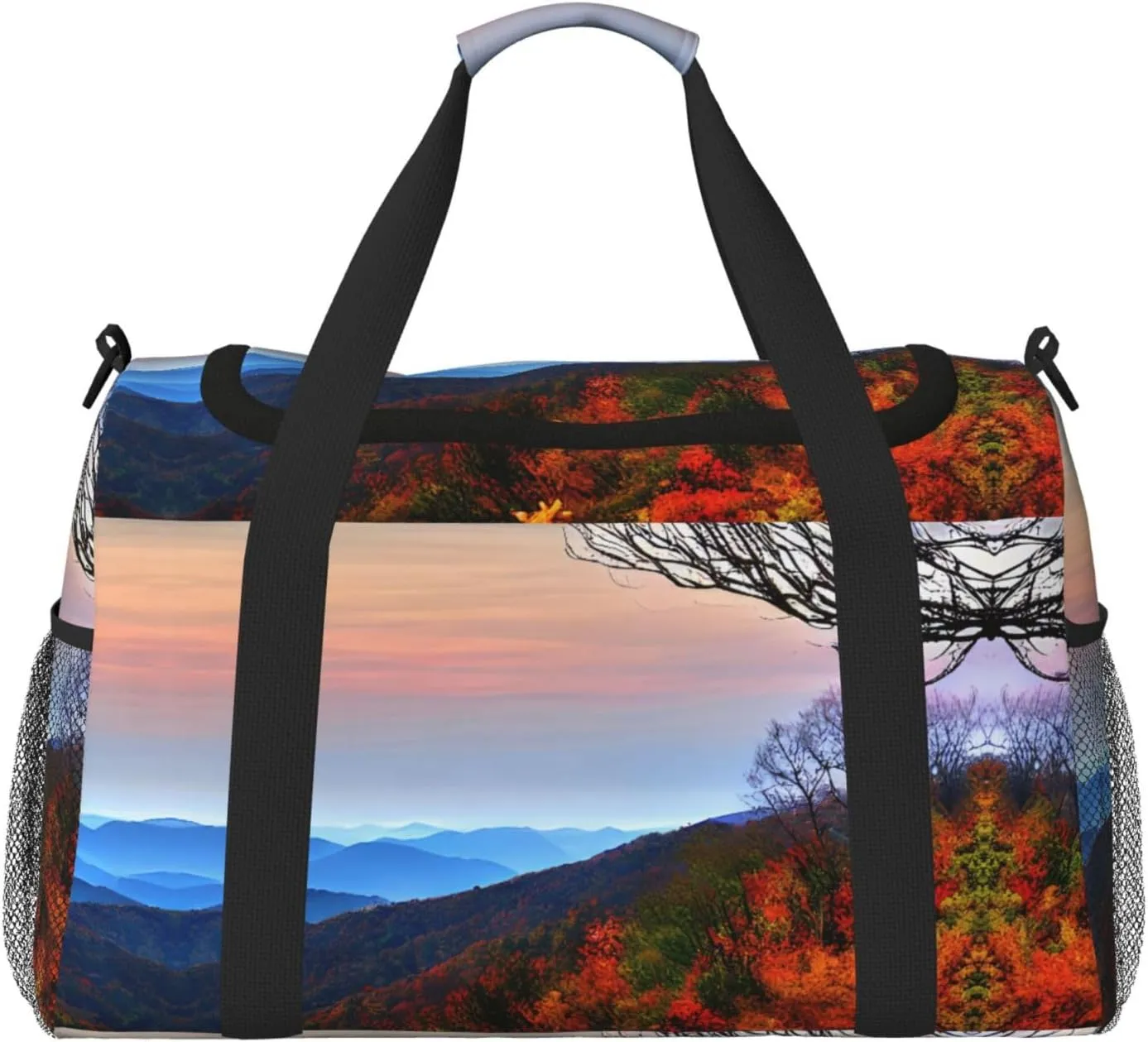 Blue Ridge Mountains print Weekender Overnight Carry On Bag Gym Luggage Bag Duffel Bag for Travel Women
