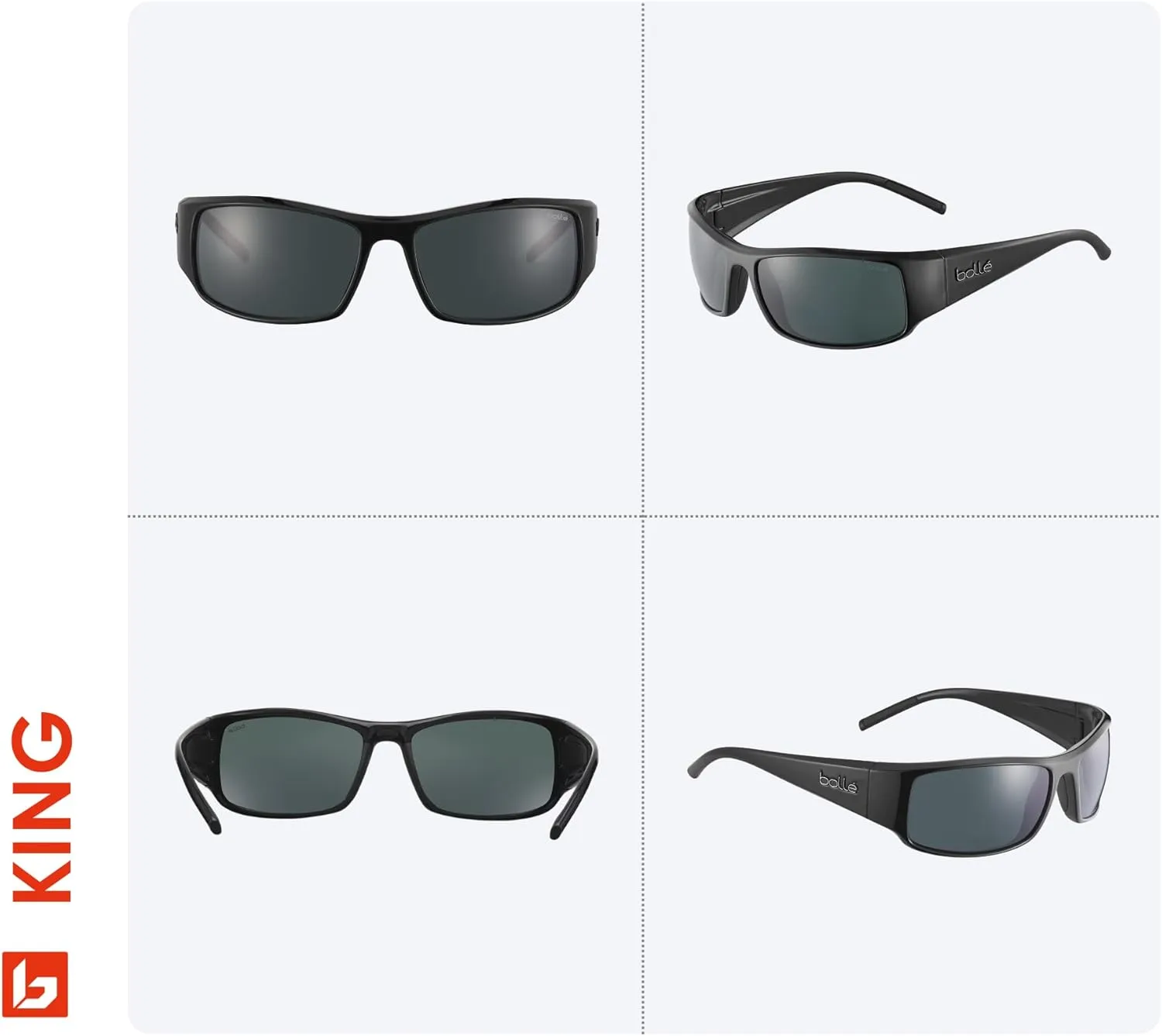 bollé King 63MM Wrap Around Sunglasses for Men for Women   BUNDLE With Designer iWear Complimentary Eyewear Kit