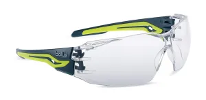bollé Safety SILEX SILEXPPSI with PLATINUM Clear Lenses Protecting against UVA, UVB, Solar Radiation, Fog, and Scratch, lime green, one size
