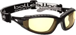 Bolle Safety 253-TR-40087 Tracker Safety Eyewear with Black/Gray Polycarbonate TPE Full Frame and Yellow Lens