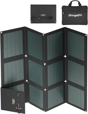 BougeRV Paso 100W CIGS Portable Solar Panel - Foldable Solar Panel Power Charger with Carry Bag for Explorer Power Station,IP65 Water & Dustproof Design for Outdoor Camping Travel, or Backyard Use