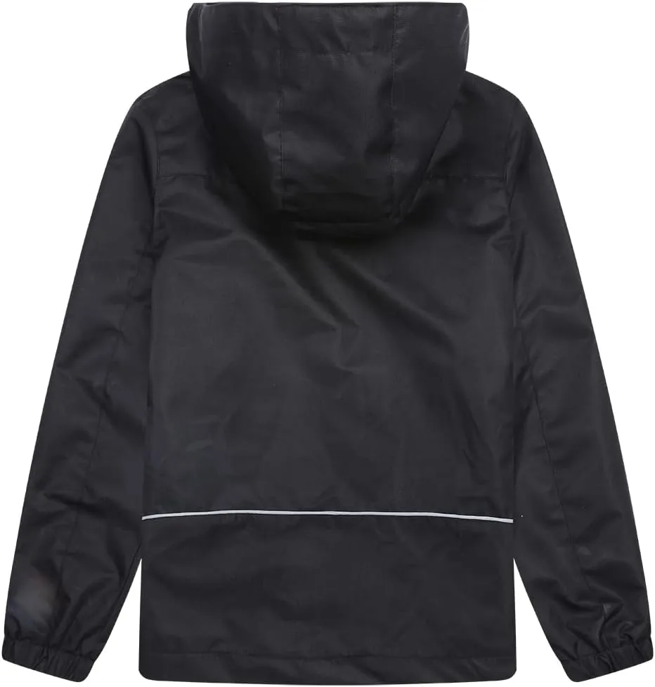Boys Girls Rain Jacket Hooded Windbreaker Lightweight Waterproof Raincoat for Kids