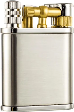 Brass Old-Fashioned Kerosene Windproof Lighter, Permanent Matches, refillable Fuel, Drop-Proof, wear-Resistant and Waterproof Portable Lighter, Classic Gift for Men (Kerosene not Included)(White)