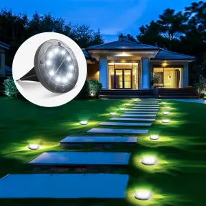 Brightown Solar Lights Outdoor Waterproof, 16 Packs LED In-Ground Lights Outdoor Solar Lights for Yard Patio Garden Lawn Deck Outside Pathway Walkway Sidewalk, White