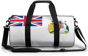British Antarctic Territory Flag Sports Duffle Bag with Dry Wet Separation Overnight Gym Bag for Men Women Travel