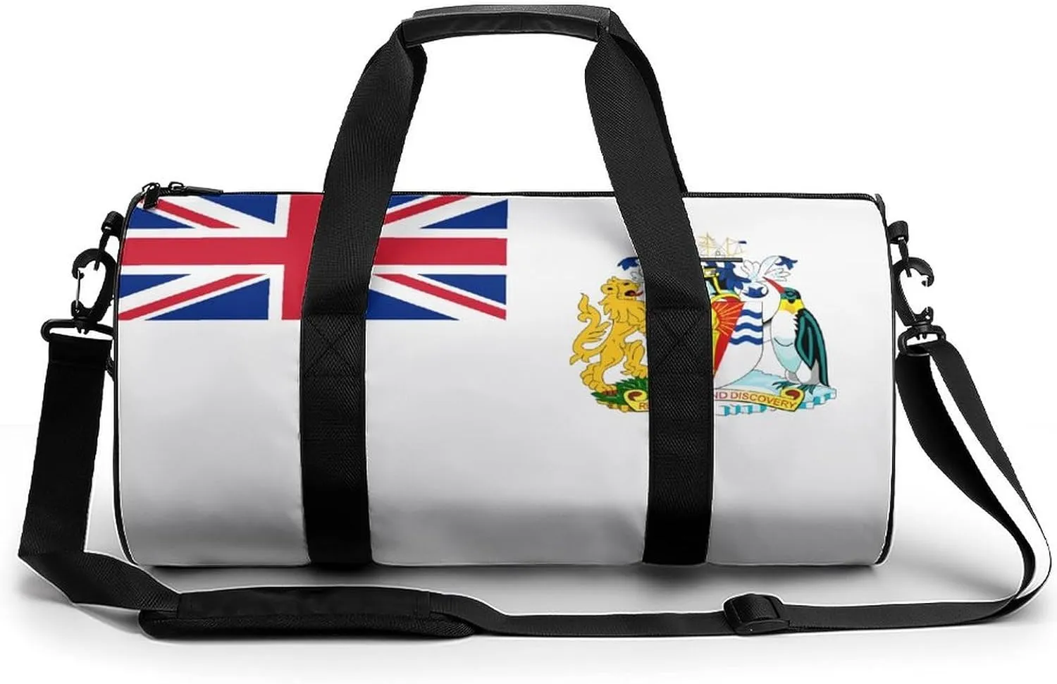 British Antarctic Territory Flag Sports Duffle Bag with Dry Wet Separation Overnight Gym Bag for Men Women Travel
