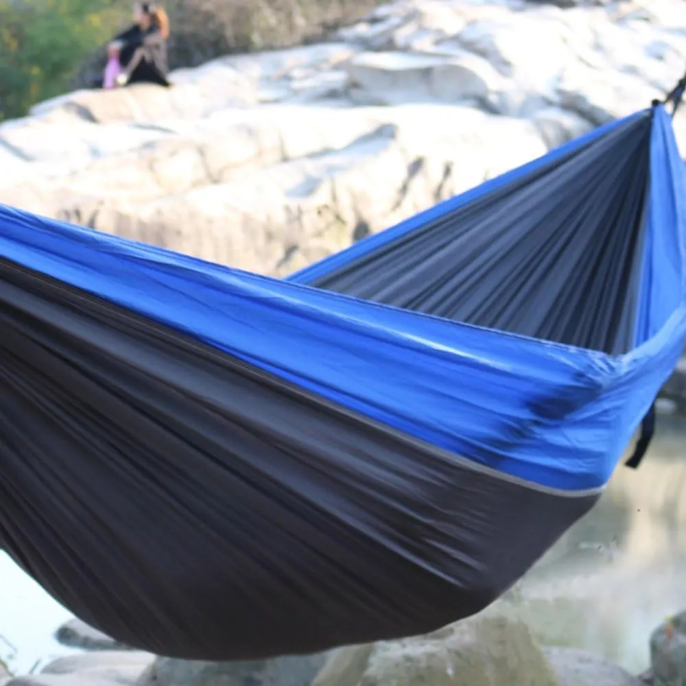 Budge HAMDHBGS Whether You Double Nylon Hammocks, Blue/Gray