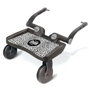 BuggyBoard Mini Universal Stroller Board, Fits 90% of Strollers, Compatible with UPPAbaby, Bugaboo, No Need for a Double Stroller for Infant and Toddler, Max Weight 66 lbs, Leopard