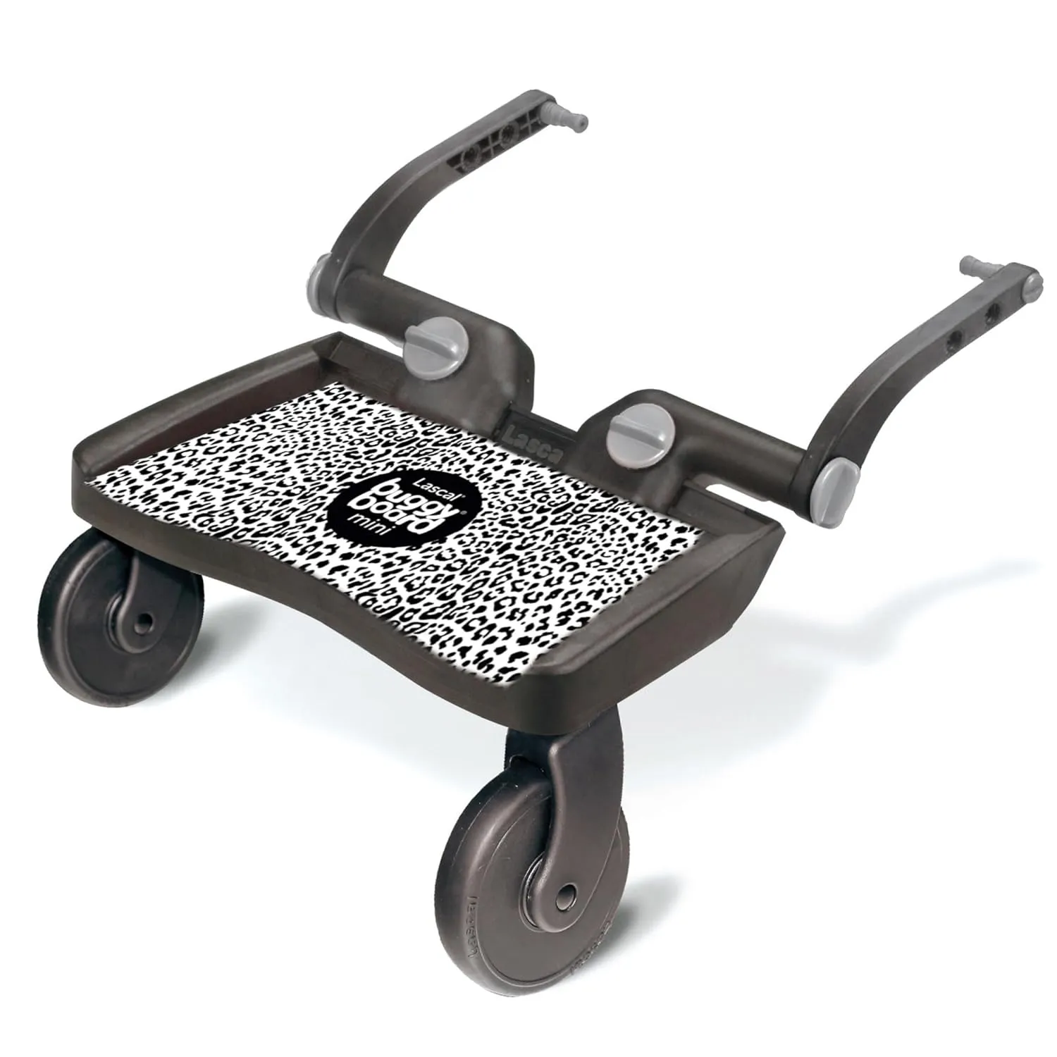 BuggyBoard Mini Universal Stroller Board, Fits 90% of Strollers, Compatible with UPPAbaby, Bugaboo, No Need for a Double Stroller for Infant and Toddler, Max Weight 66 lbs, Leopard