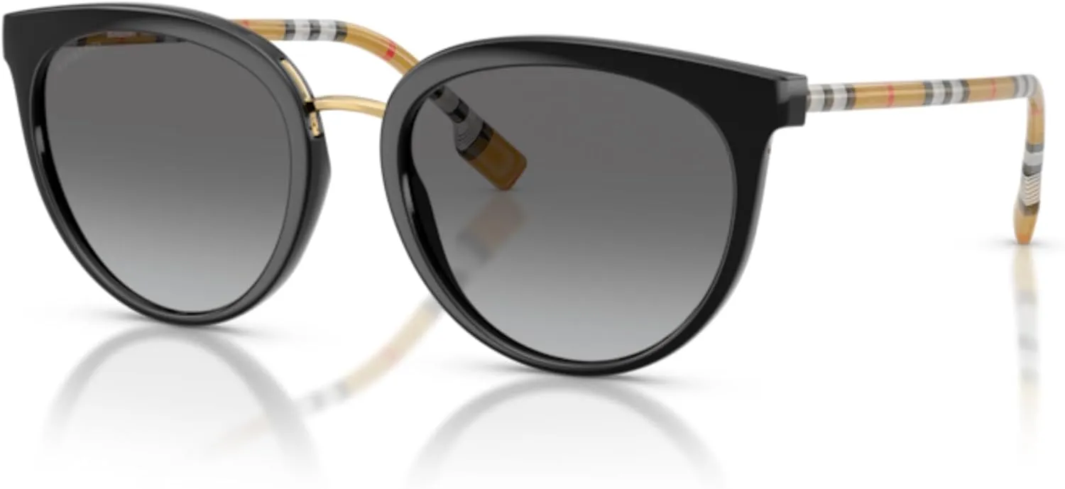BURBERRY Willow BE4316 Gradient Round Sunglasses for Women   BUNDLE With Designer iWear Eyewear Kit